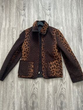 Quilted Cheetah Print Bomber Jacket